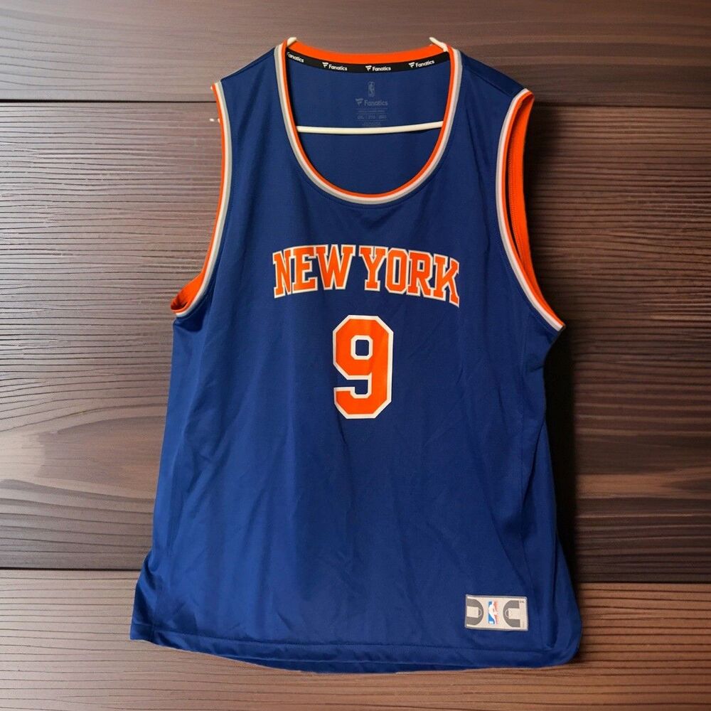 New York Knicks Jersey #9 RJ Barrett RJ Barrett Blue NBA  Fanatics Men's 2 XL